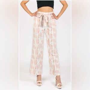 SoundStyle New York/Los Angeles Front Wide Leg Beach Pants sz sm linen